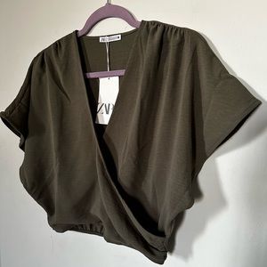 Zara brand green shirt size M